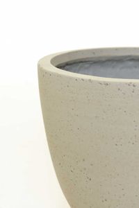 Pflanzkübel Blumentopf Fiberglas VIRINGO Sandstein Beige