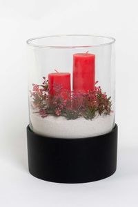 Windlicht Kerzenhalter CANDIRA rund Schwarz Matt Windlicht Kerzenhalter CANDIRA rund Schwarz Matt