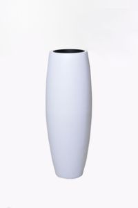 Exklusiver Pflanzkübel Fiberglas  MAGNUM Weiß Matt