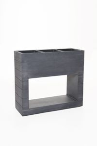 Pflanzkübel Raumteiler mit Rollen Holz Grau META