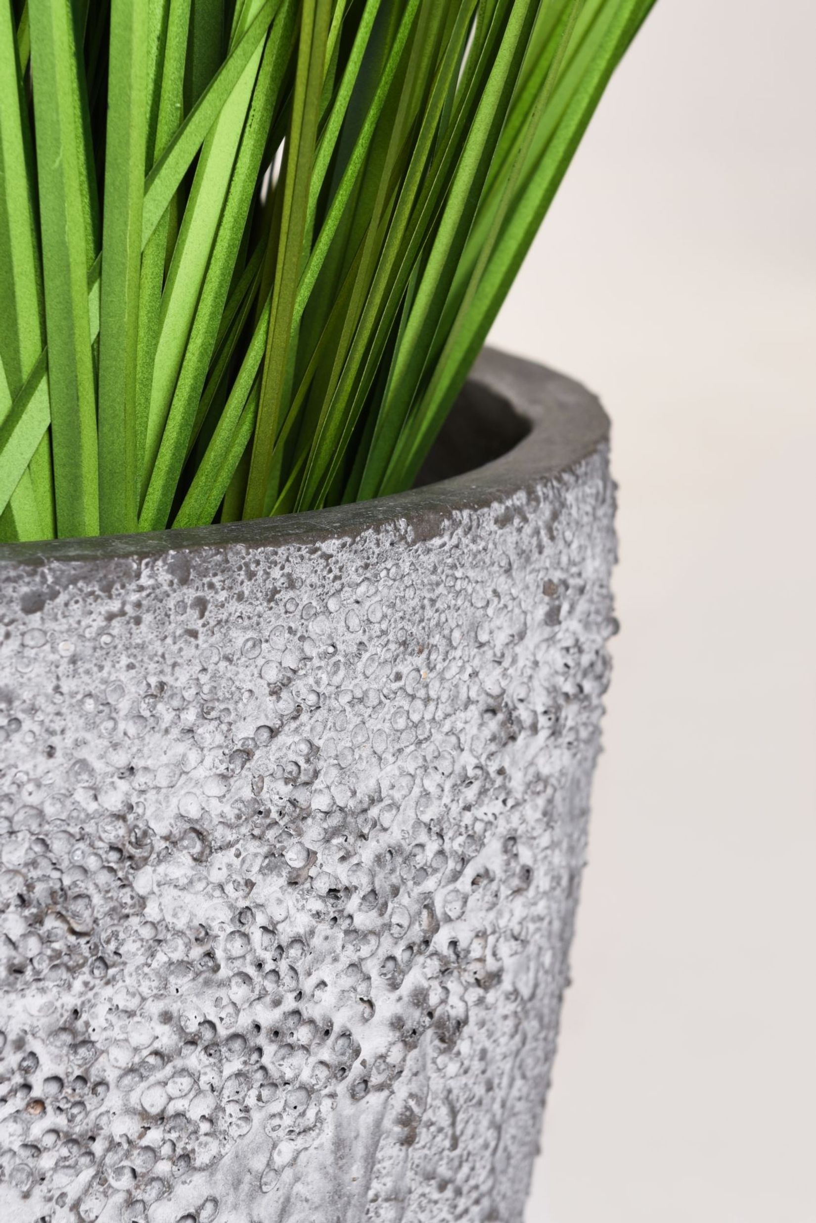 Pflanzkübel Blumentopf Fiberzement OPALA Grau-Weiß
