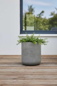 Blumentopf Pflanztopf Fiberglas CHICO Vesuvgrau