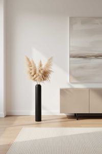 Bodenvase Fiberglas Schwarz Matt DIRETO