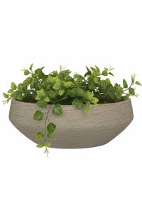 Pflanzschale Dekoschale Fiberglas SKRELLE Vulkanbeige