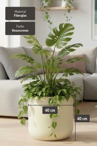 Blumentopf Pflanztopf Fiberglas CHICO Vesuvcreme