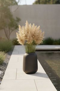 Tischvase MONTI Fiberglas 24x34 cm Anthrazit Tischvase MONTI Fiberglas 24x34 cm Anthrazit