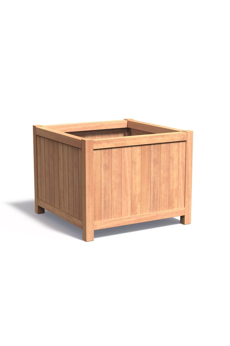 Pflanzkübel Blumenkübel eckig mit Füßen Holz CORE FEET Hellbraun | 120x120x95 cm | COREFEET-HR4