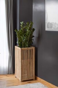 Pflanzkübel Blumenkübel Bambus natur BLOCK Säule 