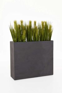 Pflanzkübel Raumteiler Fiberglas "Elemento", Grau Gestreift