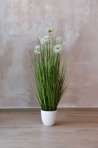 Kunstpflanze Gras mit Blüten im Topf TARA