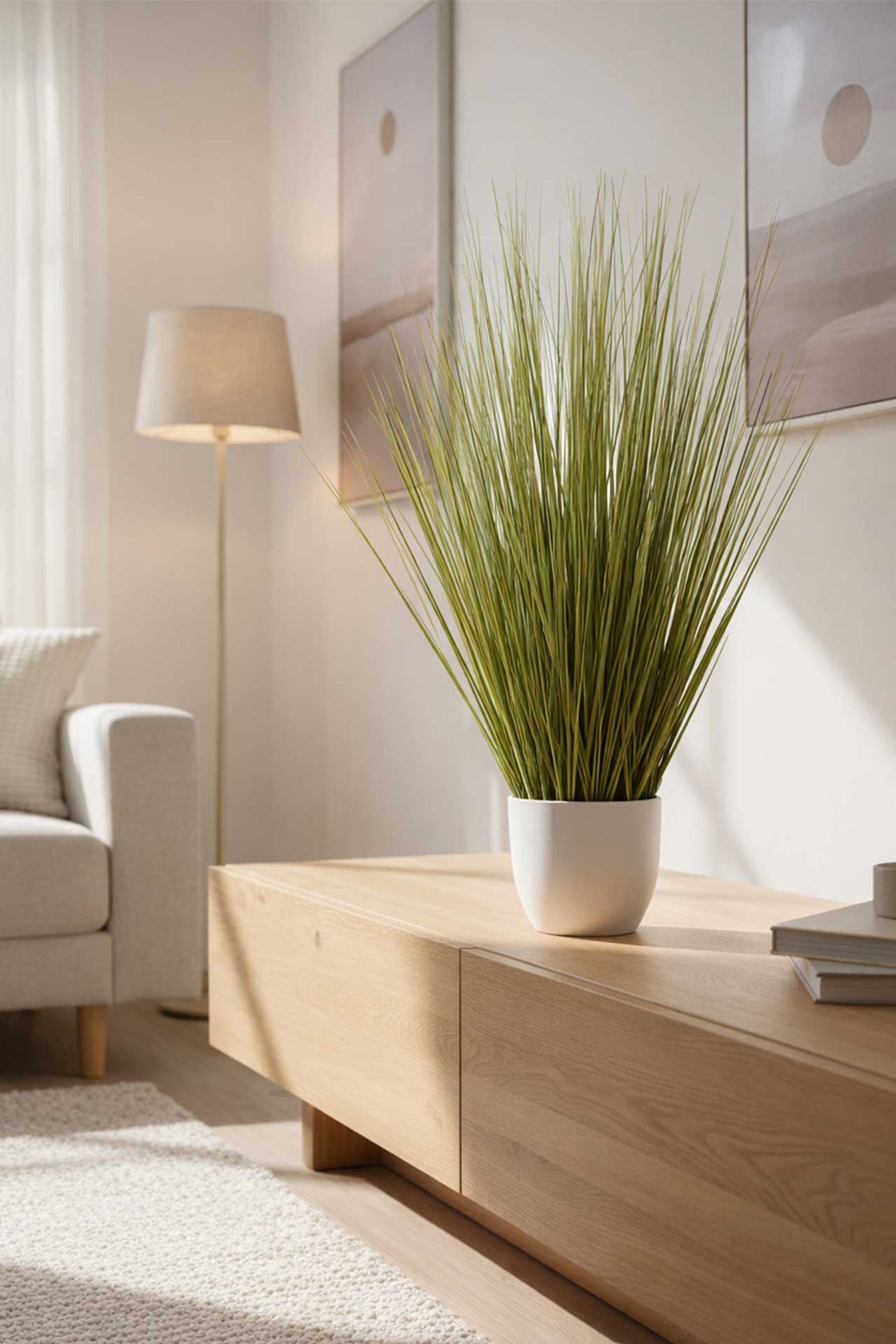 Kunstpflanze Kunststoff Zebragras JUNCO