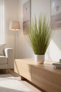 Kunstpflanze Kunststoff Zebragras JUNCO