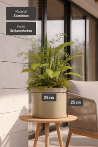 Pflanzkübel NEW RONDO Aluminium 25x25 cm Grün