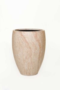Pflanzkübel OVOLO Fiberglas 42x55 cm Beige
