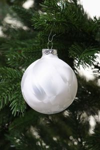 Weihnachtskugeln Weihnachtsbaumkugeln Eislack Eis ICY Weiß