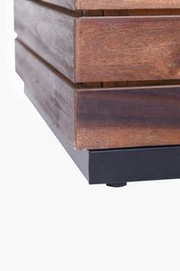 Pflanzkübel Blumenkübel Holz Akazie "Block" Säule, Braun