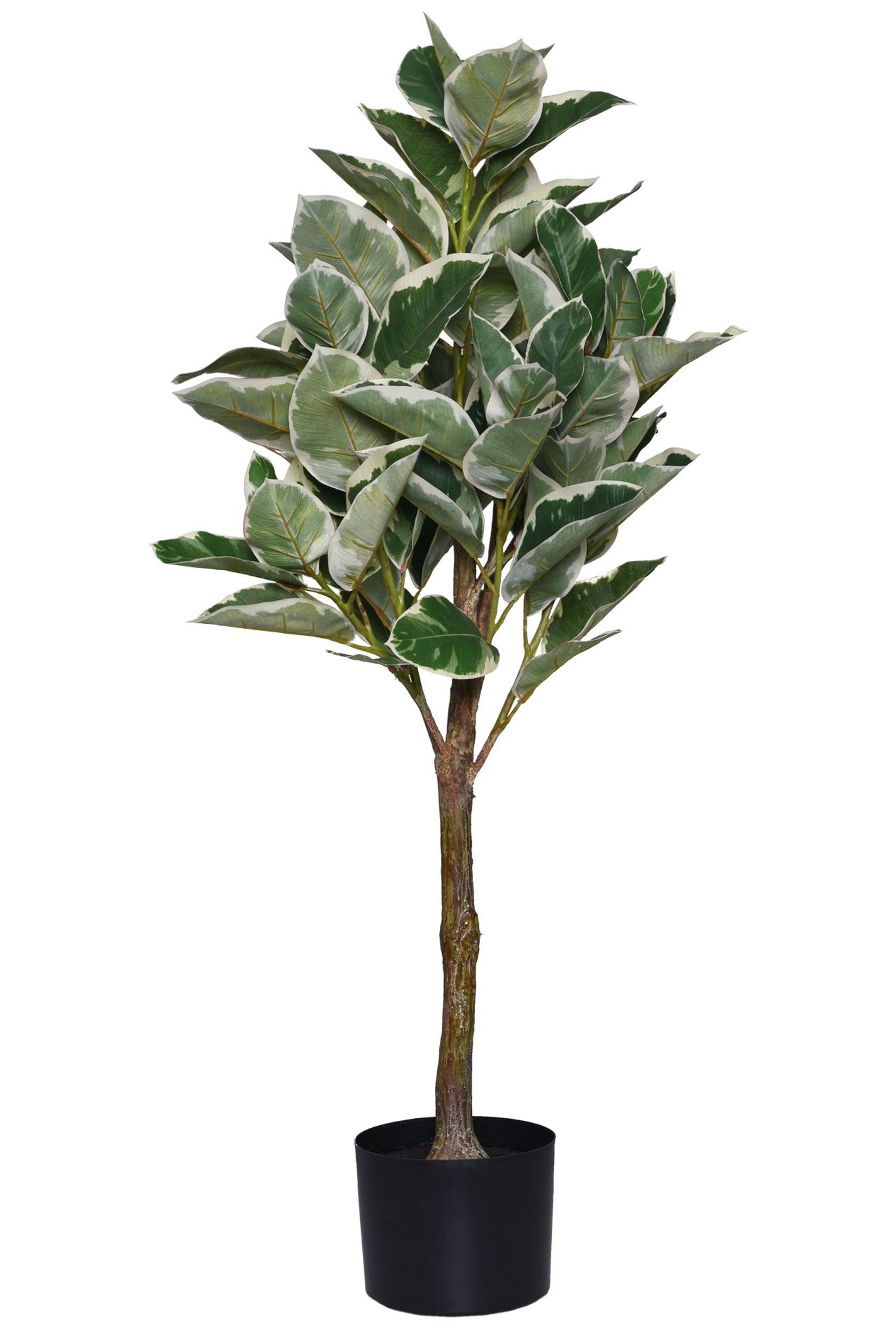 Kunstpflanze Kunstbaum Gummibaum im Topf FICUS
