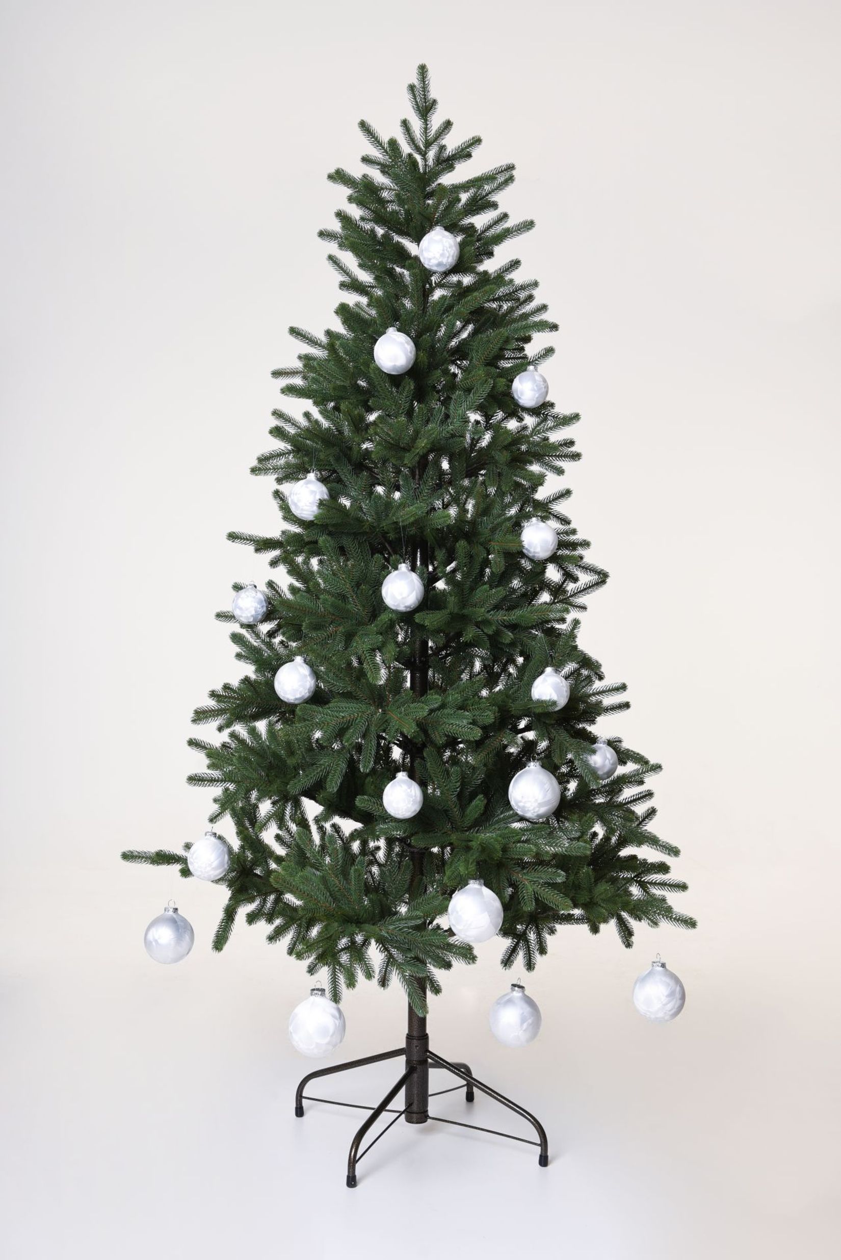 Weihnachtskugeln Weihnachtsbaumkugeln Eislack Eis ICY 18-teilig Weiß