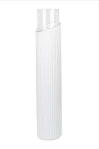 Windlichtsäule CANDRA Fiberglas 22x111 cm Weiß