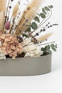 Pflanzschale Dekoschale SOLENA Fiberglas Betongrau