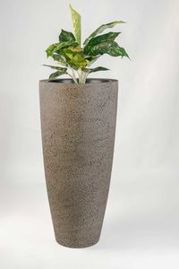 Pflanzkübel Blumenkübel Fiberglas CITY creme rough