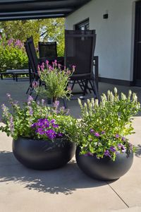 Blumentopf Fiberglas MORINO Anthrazit