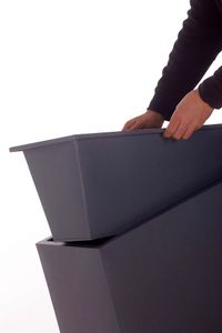 Pflanzkübel Raumteiler Zink "Elemento", Anthrazit