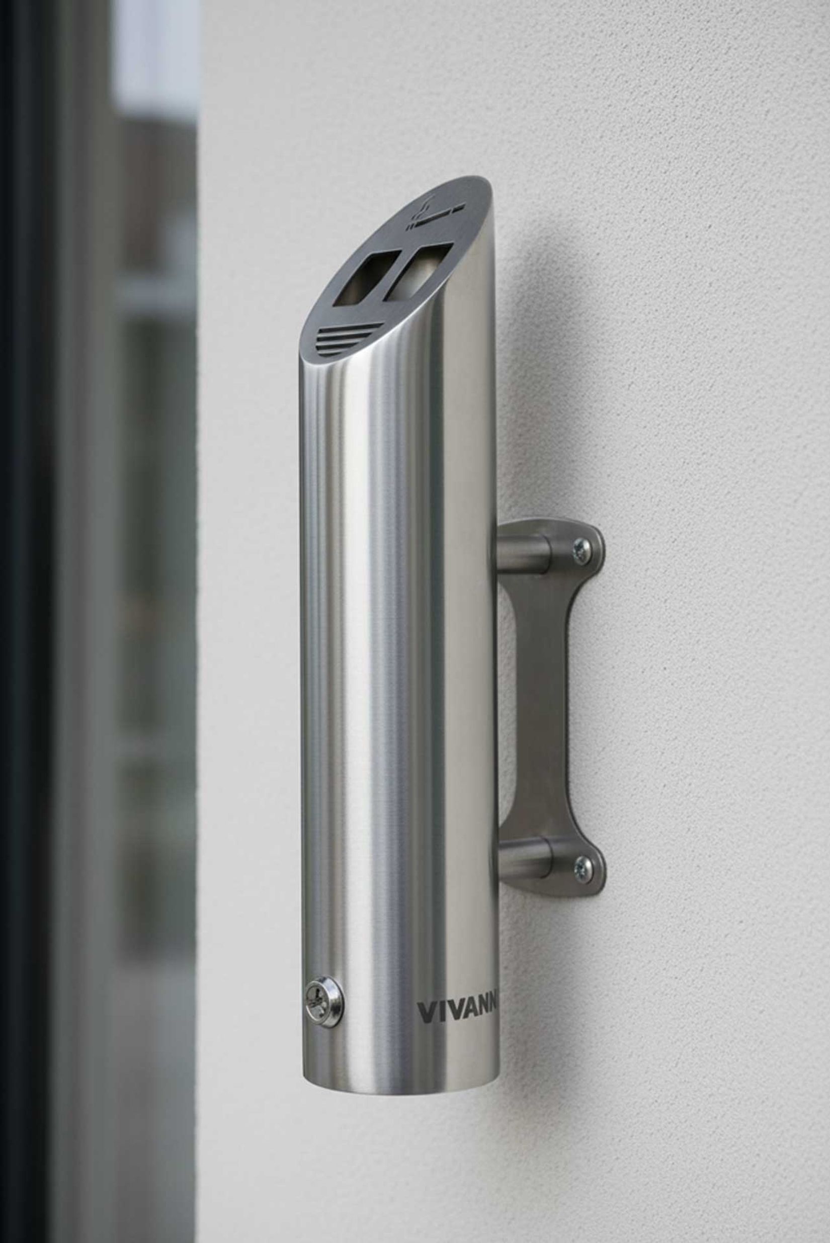 Wandascher Wandaschenbecher Edelstahl gebürstet CENIZA 