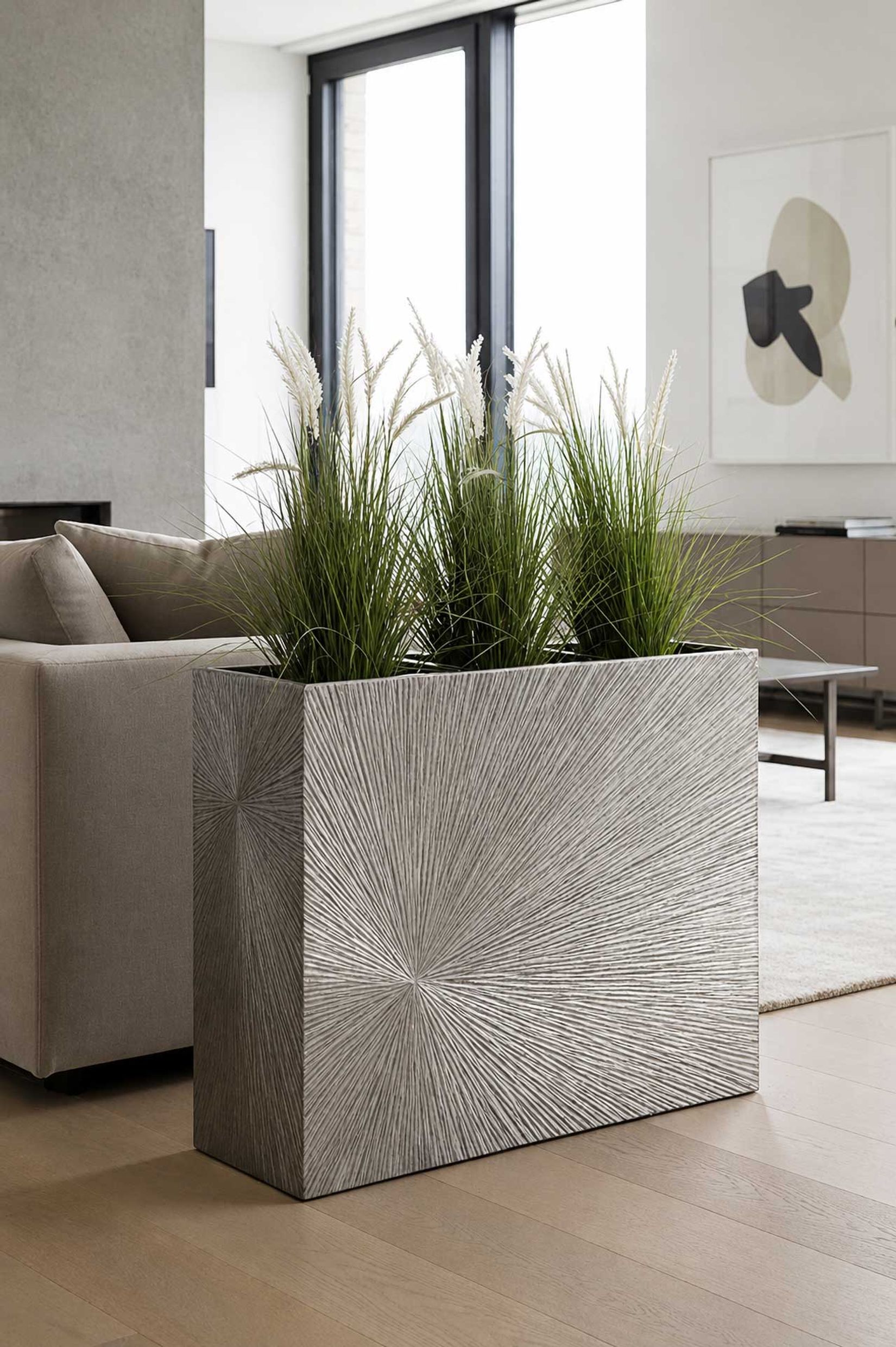 Raumteiler Fiberglas ELEMENTO 88x30x75 cm Silber
