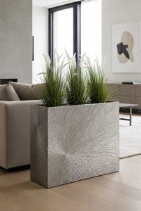 Raumteiler Fiberglas ELEMENTO 88x30x75 cm Silber