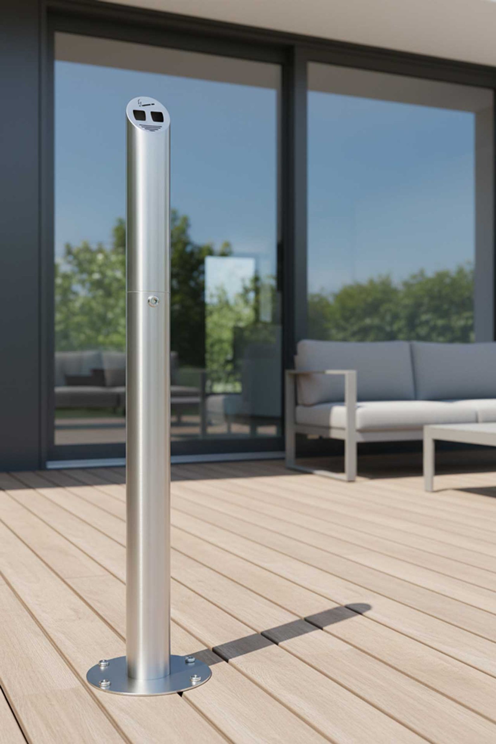 Standascher Standaschenbecher Edelstahl gebürstet CENICERO