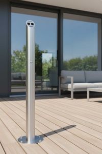 Standascher Standaschenbecher Edelstahl gebürstet CENICERO