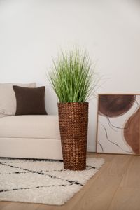 Kunstgras im Topf Gras künstlich Kunstpflanze Zebragras ZEBRA - Grün