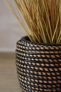 Pflanzkübel Rattan MASTELLO Schwarz Natur