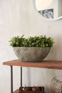 Pflanzschale Blumentopf Fiberzement BARCO Erdgrau