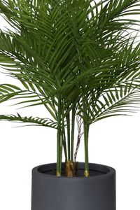 Kunstpflanze im anthrazitfarbenen Topf Kunststoff AREKA