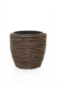 Pflanzkübel Rattan MASTELLO Schwarz Natur