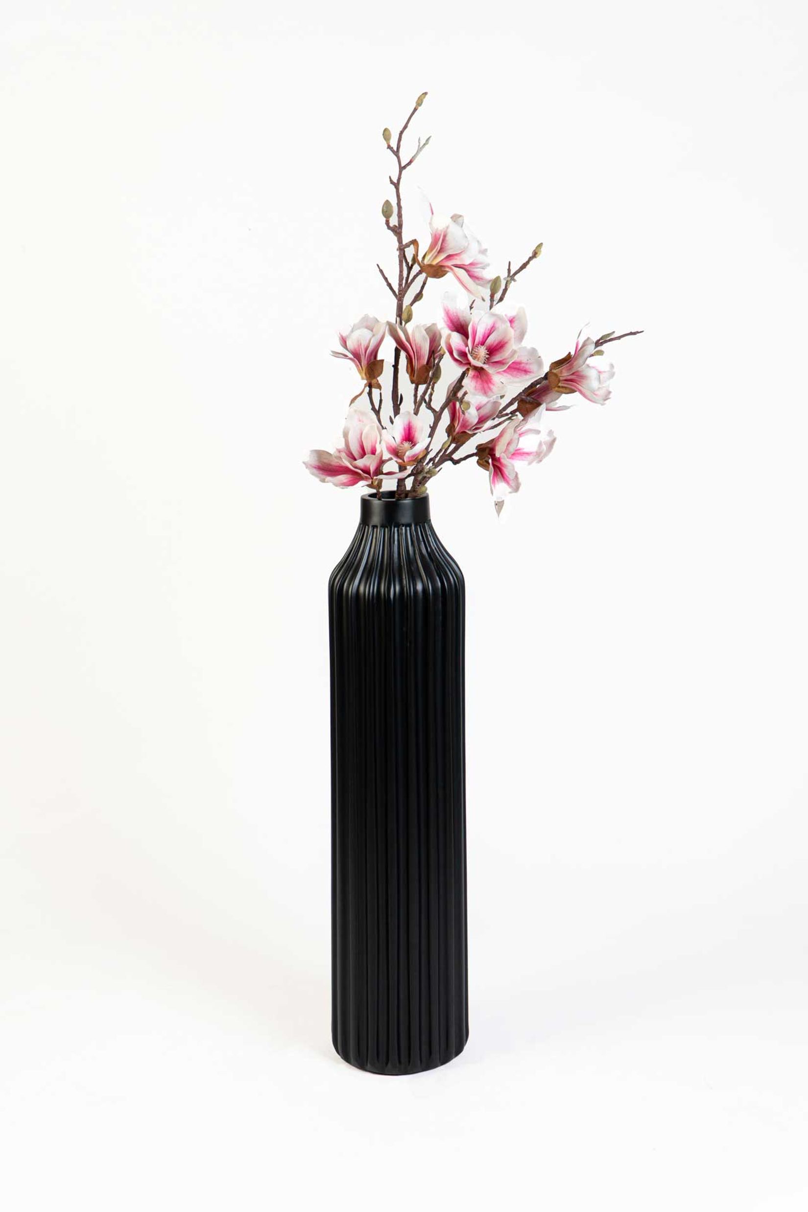 Bodenvase Fiberglas VERTO Schwarz Matt 