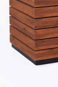 Pflanzkübel Blumenkübel Holz Akazie "Block" Würfel, Braun