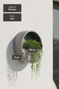 Wandtopf Wandkübel Wandblumentopf MURA Fiberglas Grau Wandtopf Wandkübel Wandblumentopf MURA Fiberglas Grau