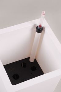 Blumenkübeleinsatz mit Bewässerungsset Kunststoff 34x34x32 cm, Weiß