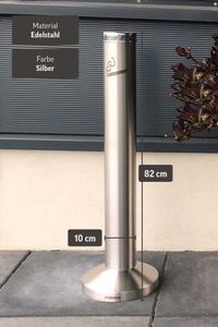 Standaschenbecher Standascher Edelstahl "Fumo", Gebürstet/Poliert