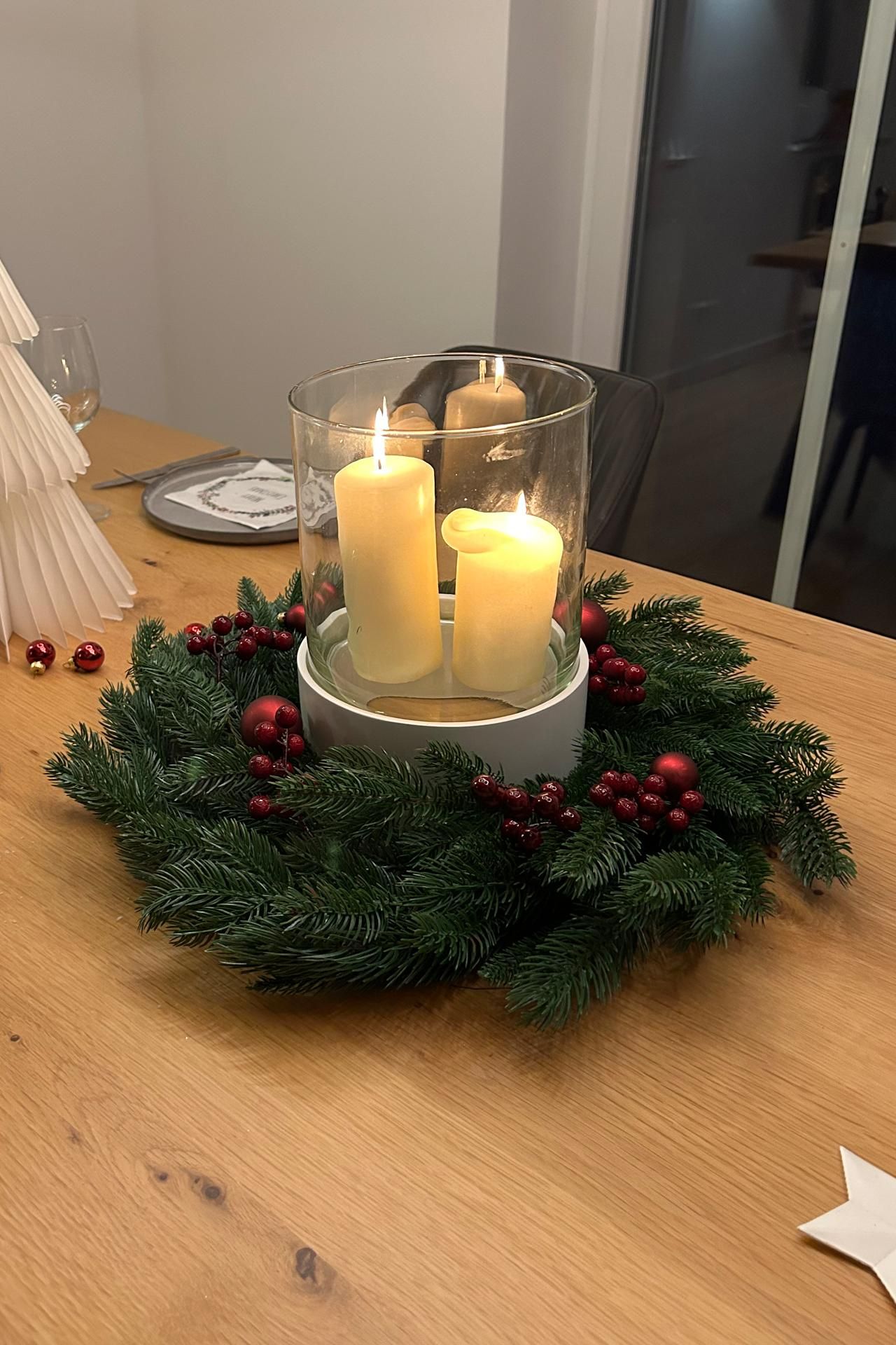 Weihnachtskranz Tannenkranz Kunstkranz BORDINO grün | 50x10 cm | 405015550154
