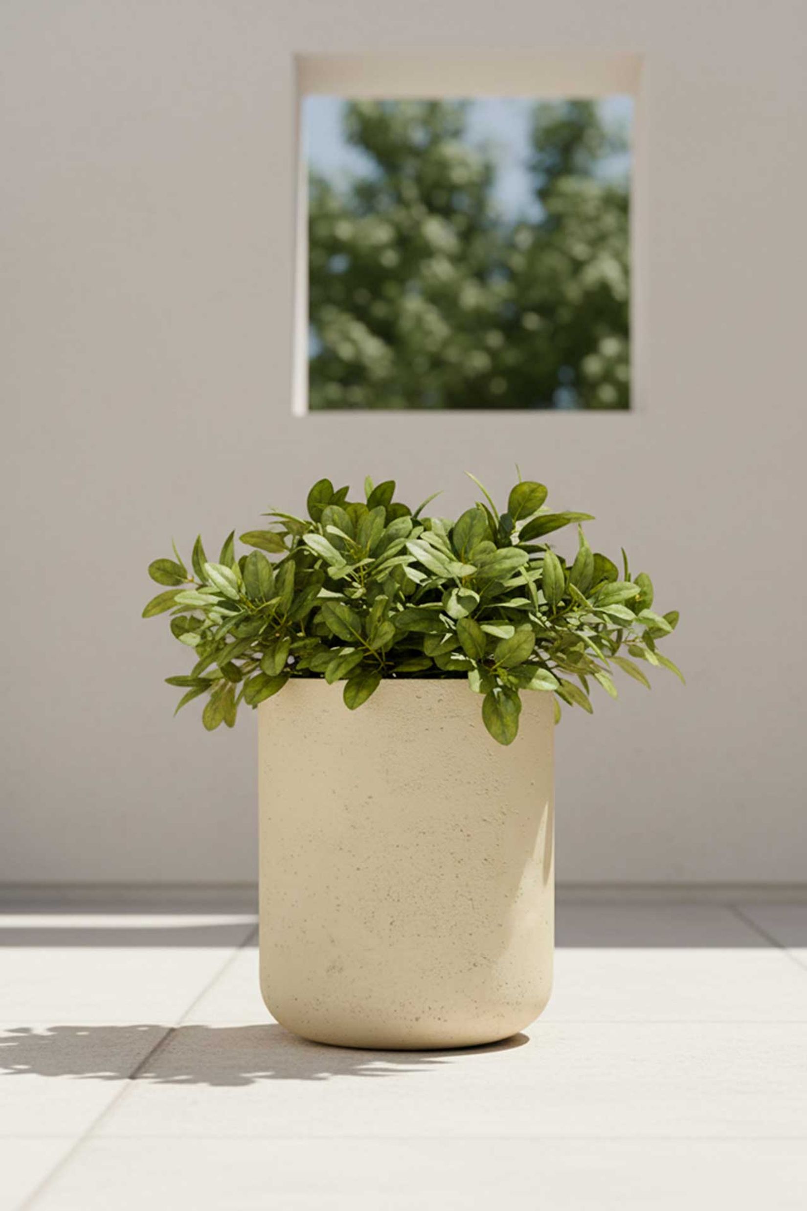 Blumentopf Pflanztopf Fiberglas CHICO Vesuvcreme