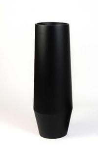 Pflanzkübel Bodenvase Fiberglas BERBELO Schwarz Matt