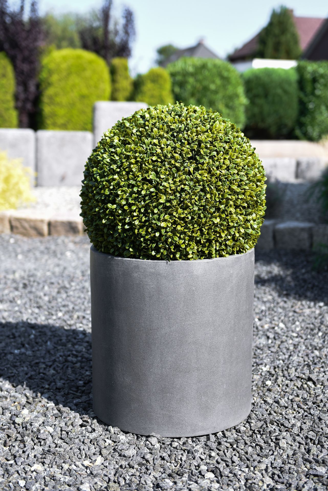 TS Topf NOVA Ø 29 x 22 cm grau Dekoration Deko Garten Blumen Blumentopf 