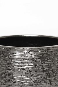 Pflanztopf POTTA Fiberglas 44x21 cm Silber