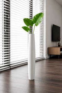Bodenvase Standvase Fiberglas Weiß Matt ISONDRA