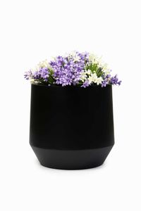 Blumentopf Pflanztopf Fiberglas NEXORA Schwarz