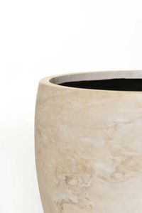 Blumentopf Fiberglas ANIRA 45x46 cm Beige